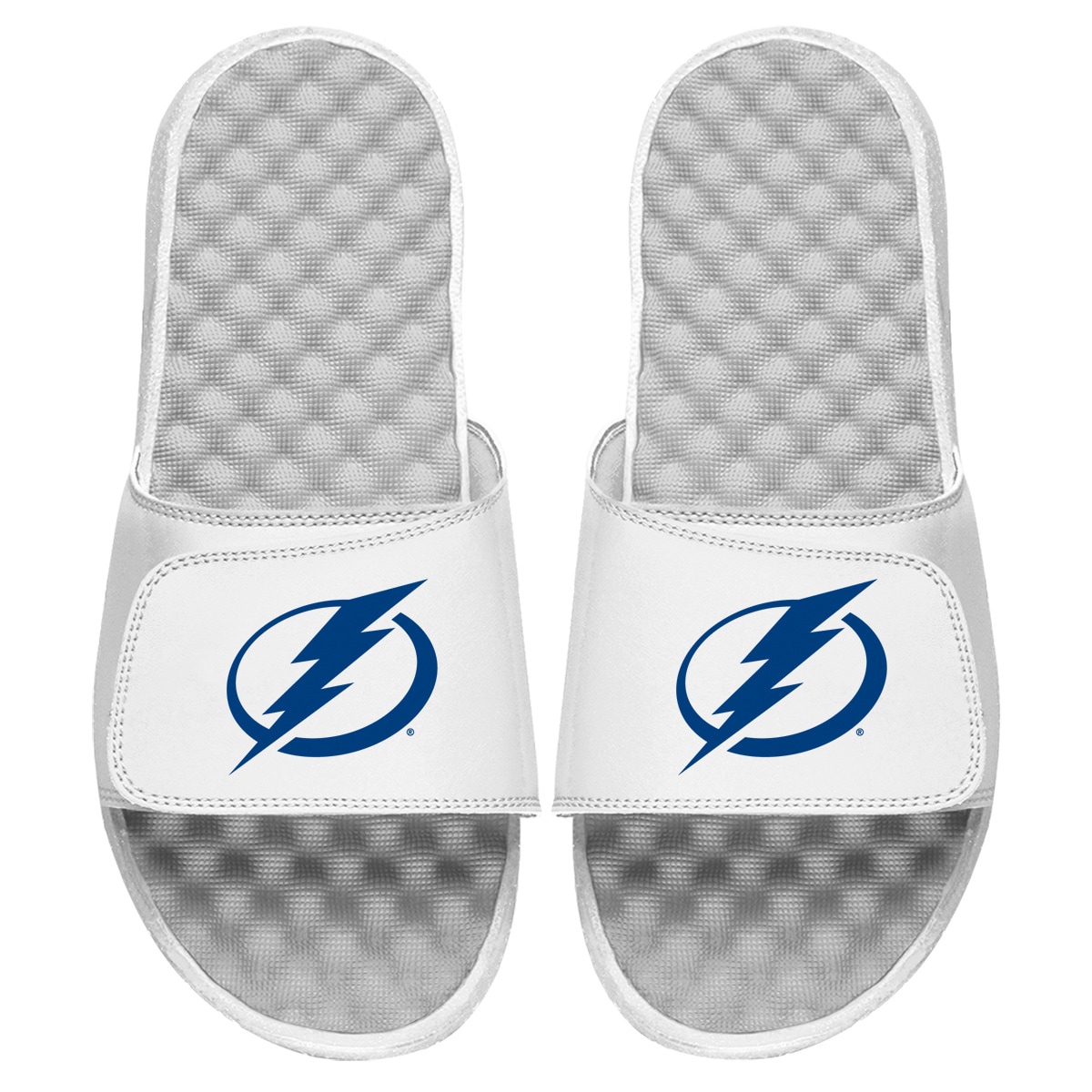 Youth ISlide White Tampa Bay Lightning Primary Logo Slide Sandals